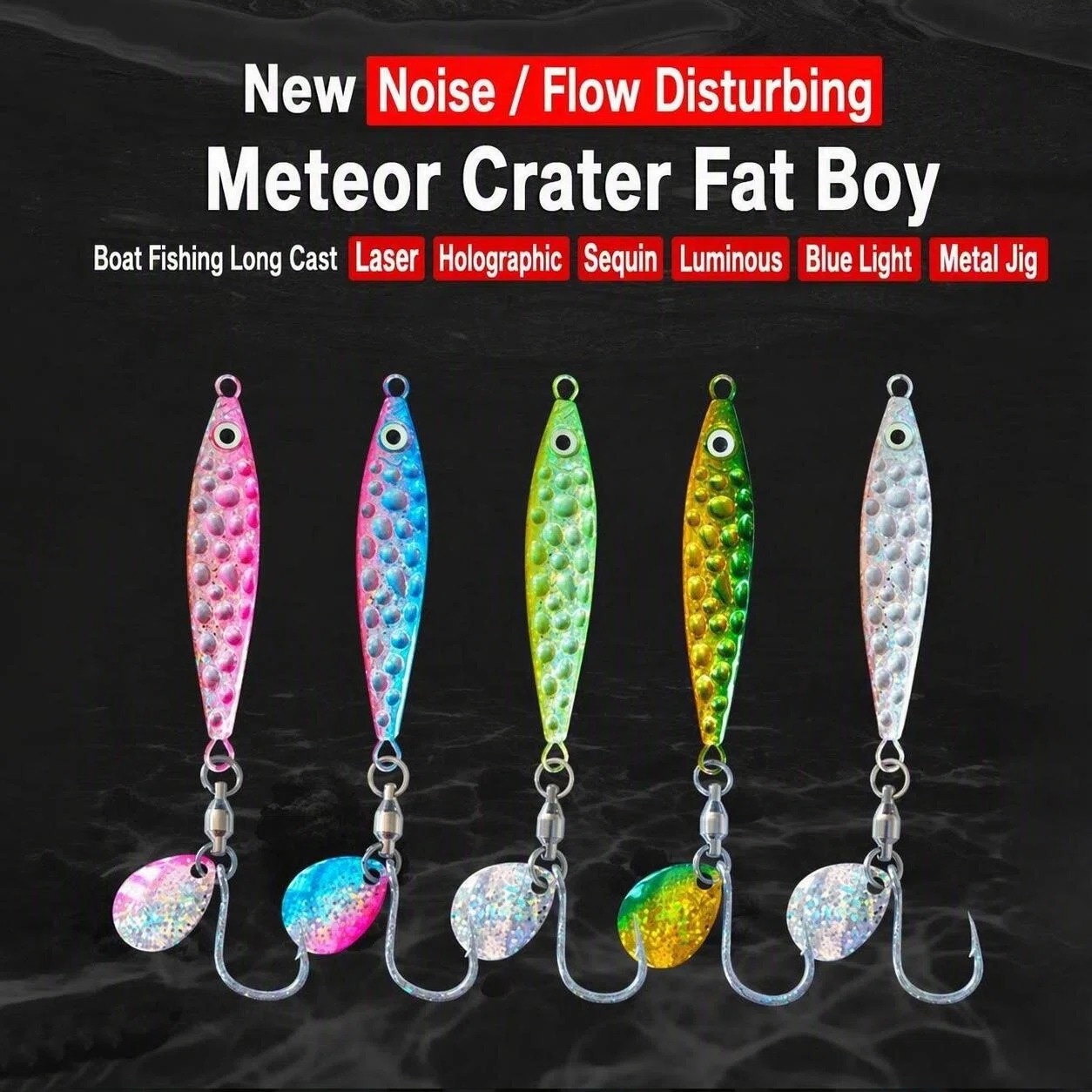 1pc Metal Jig Fishing Lure UV  - Fishing Lure Spoon ulasan dan harga