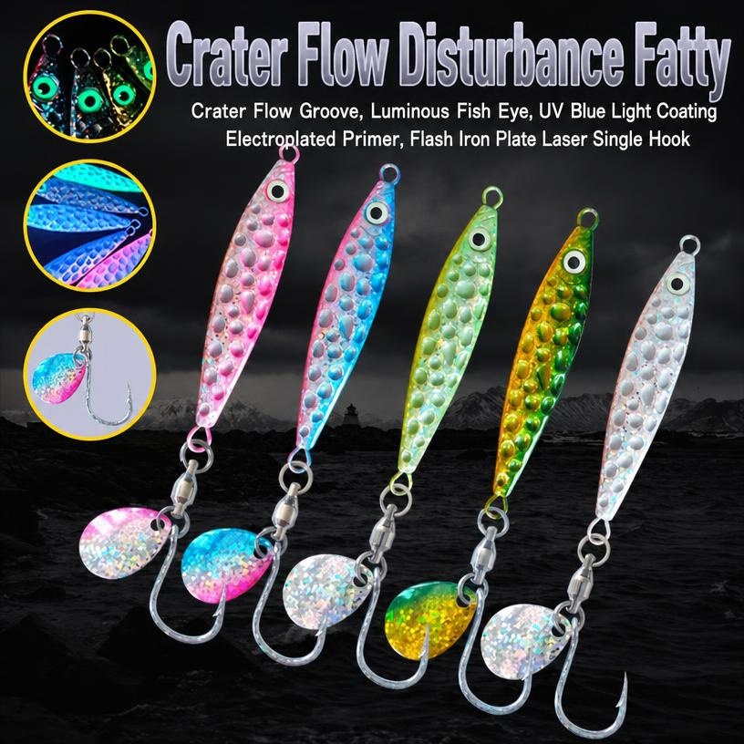 1pc Metal Jig Fishing Lure UV  - Fishing Lure Spoon ulasan dan harga