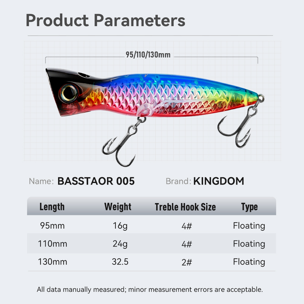 Kingdom Basstaor Popper Lure 9 - Fishing Lure Popper ulasan dan harga