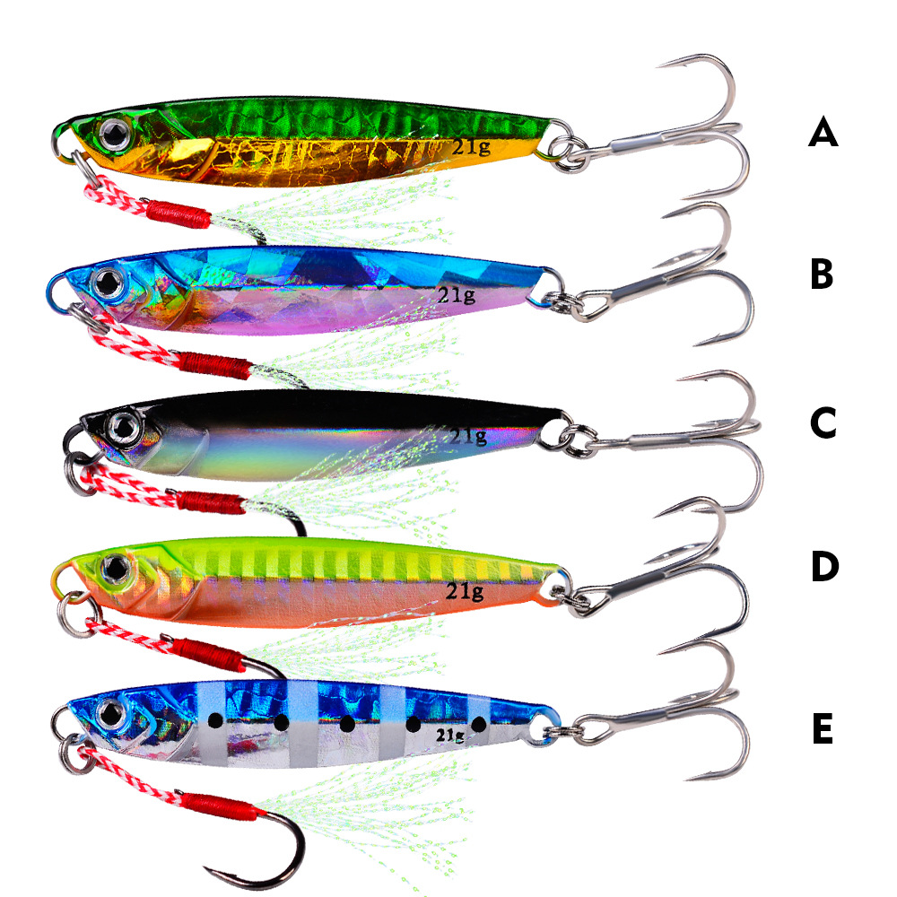 PROBEROS 5PCS Metal Jig Fishin - Fishing Lure Spoon ulasan dan harga
