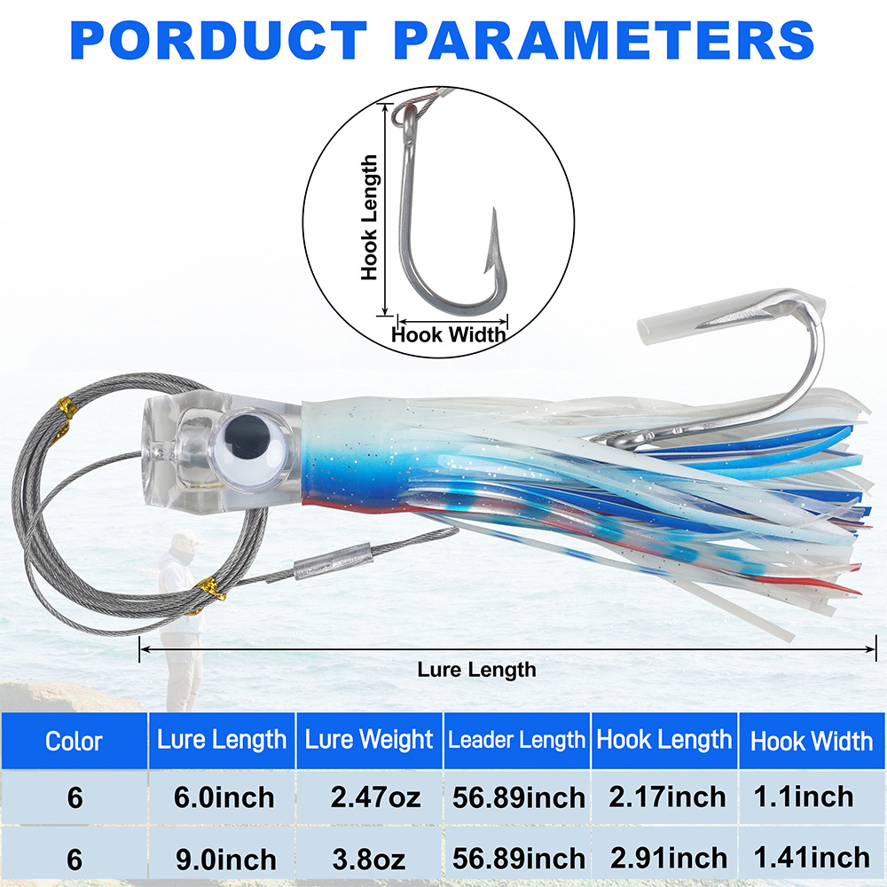 6Pcs Saltwater Tolling Lures S - Fishing Lure Buzzbait ulasan dan harga
