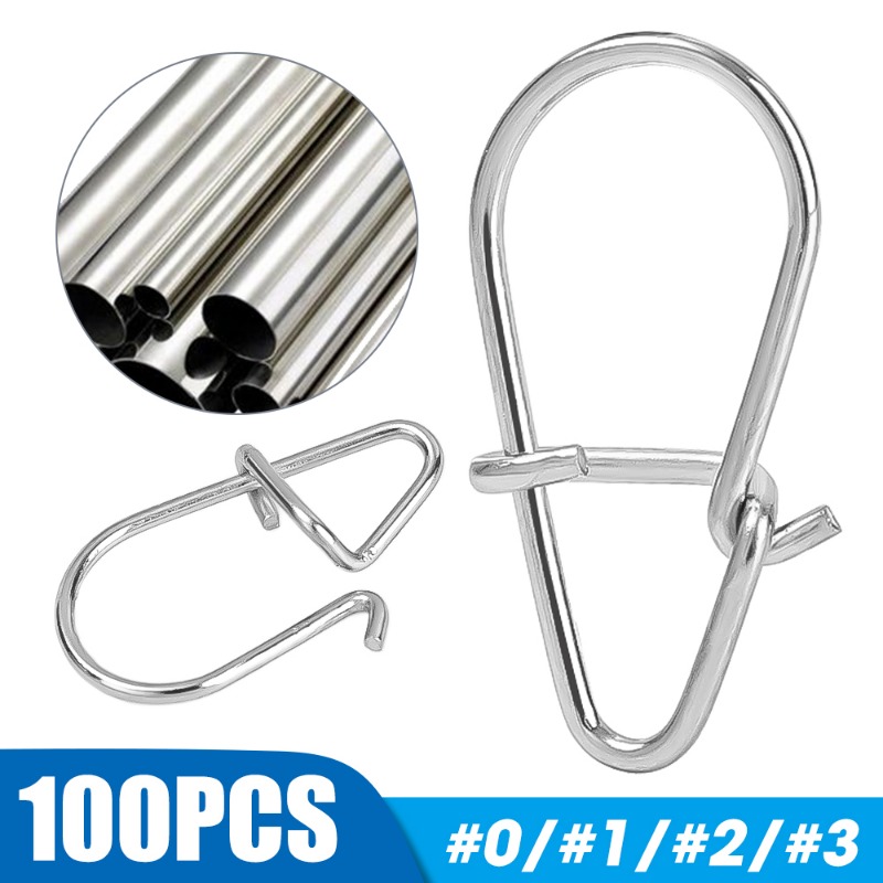 100PCS Stainless Steel Fishing - Fishing Lure Accessories ulasan dan harga