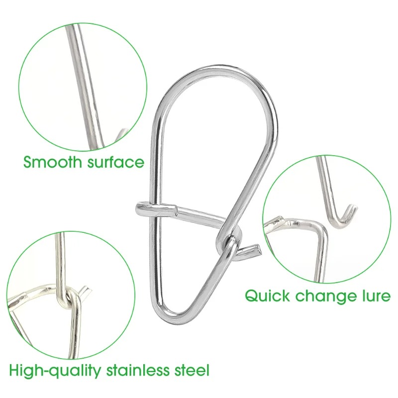 100PCS Stainless Steel Fishing - Fishing Lure Accessories ulasan dan harga
